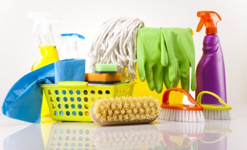 Kitchen and bathroom surfaces being cleaned during one off cleaning
