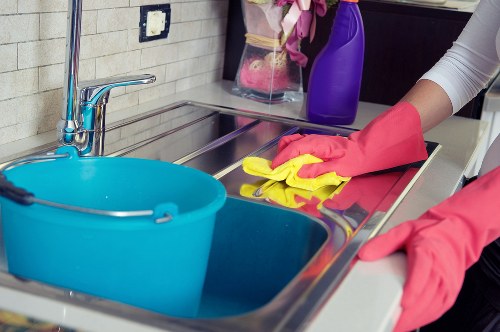 Detailed post-construction cleaning in a Southend property with dust and residue removal