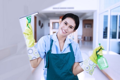 Cleaning staff preparing a tailored commercial cleaning schedule