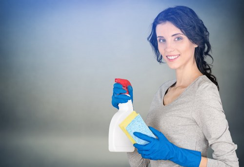 Close-up of deep carpet cleaning equipment on fabric